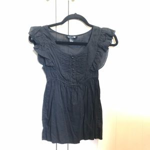 Forever 21 Black Ruffle Top
